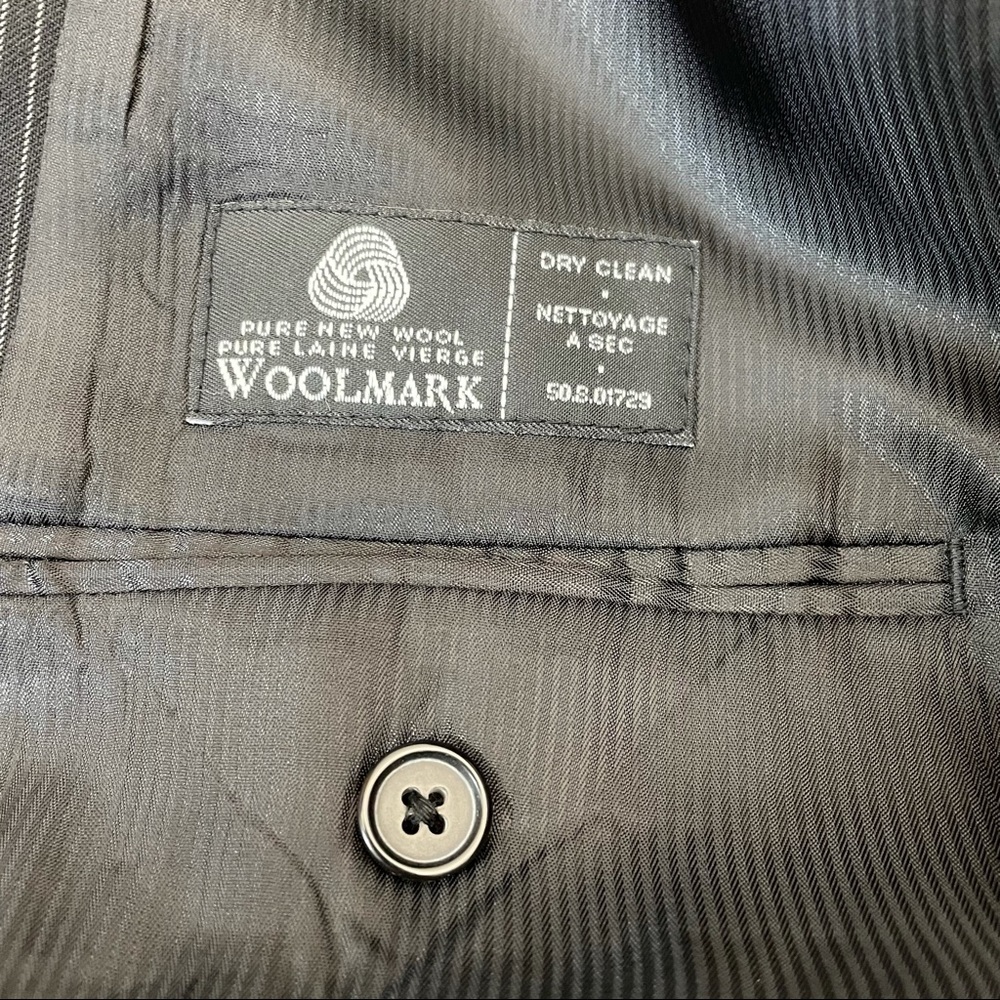 Apt 9 Gray Stripe Three Button Wool Blazer - image 5